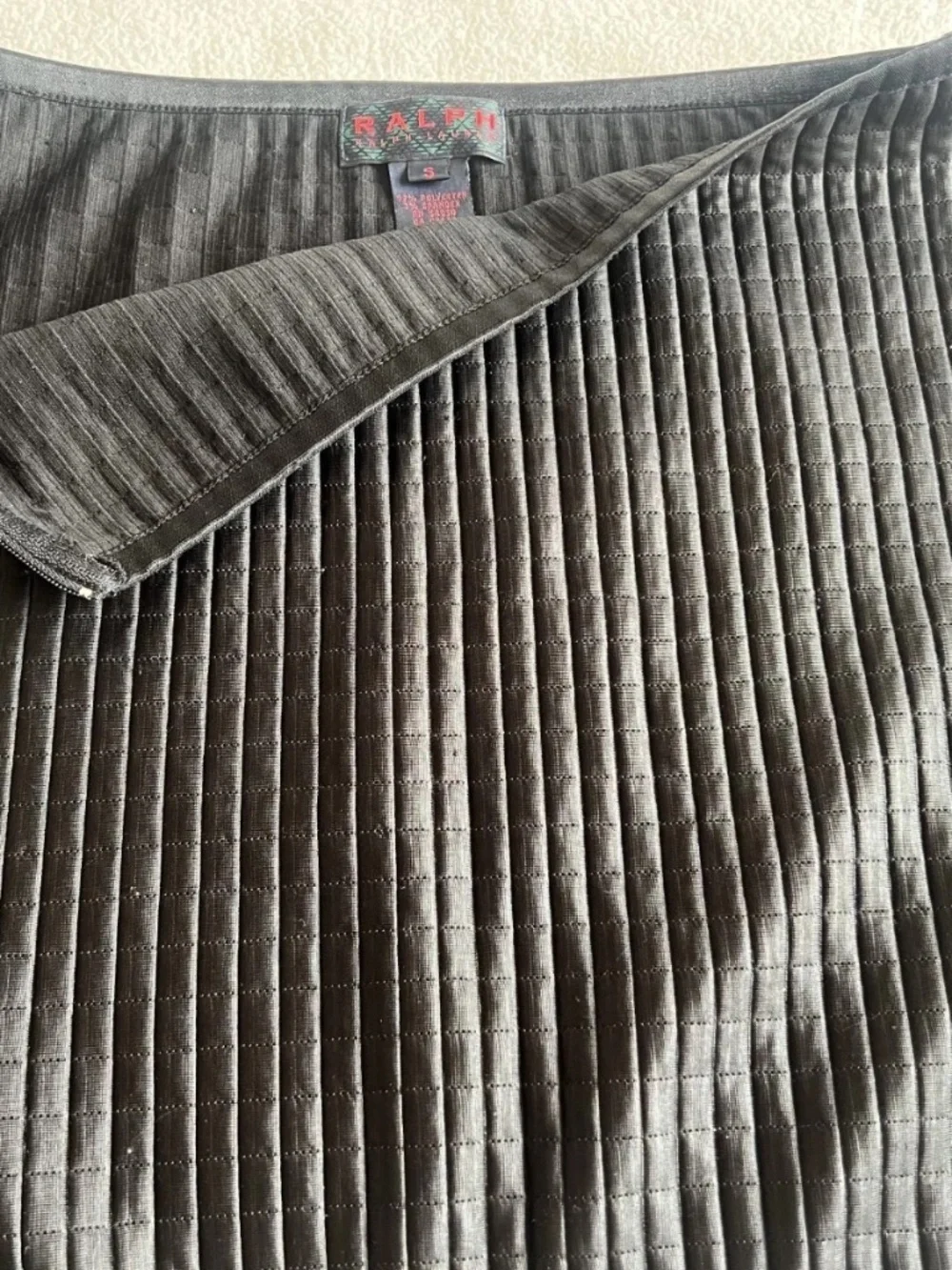 Ralph Lauren Vintage Womens Quilted Textured Sheen Mini Skirt Size S